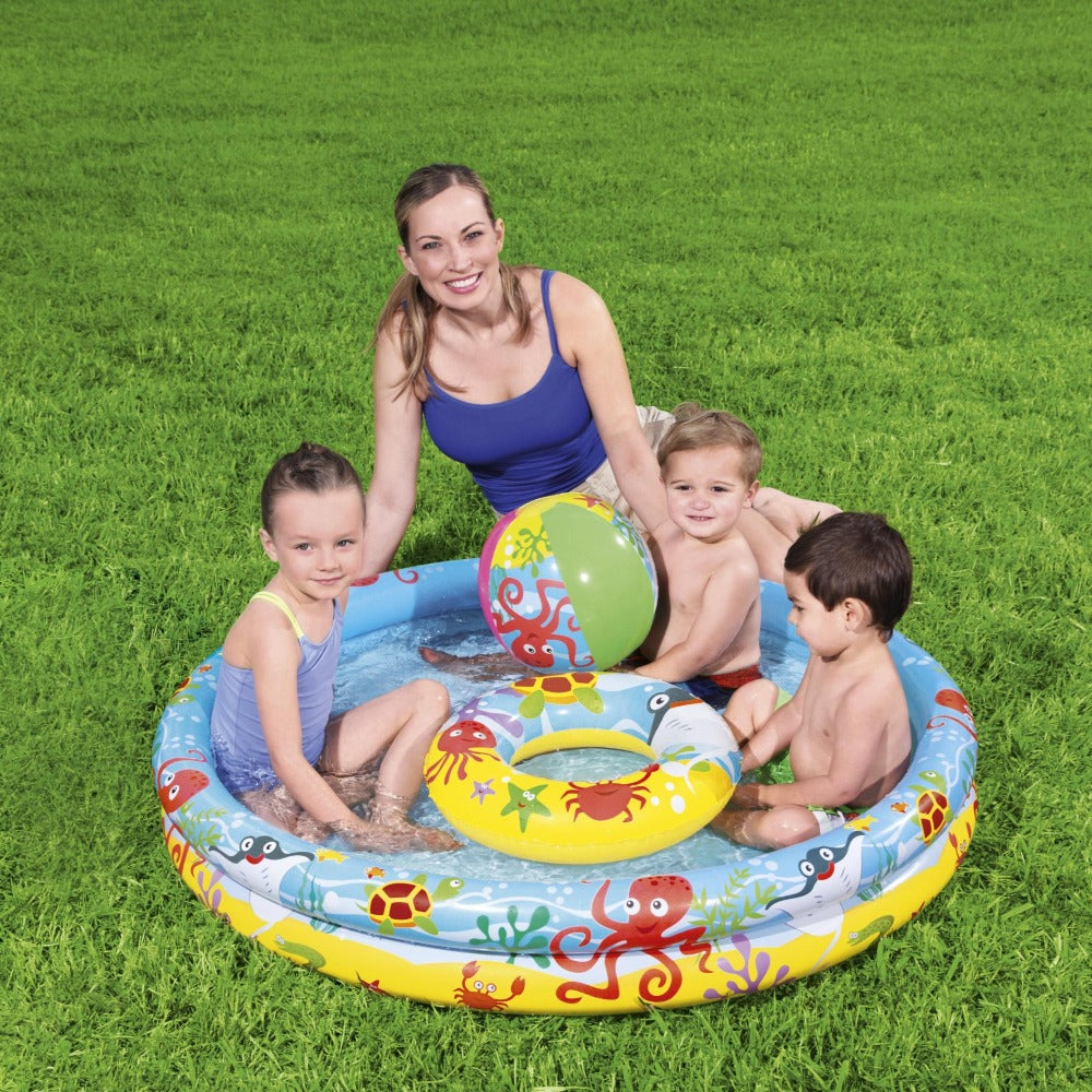 The Family Fun Inflatable Swimming Play Pool Set