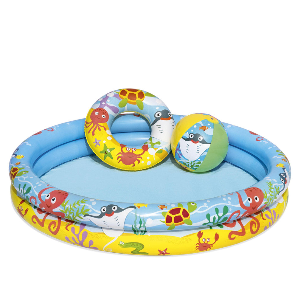 The Family Fun Inflatable Swimming Play Pool Set