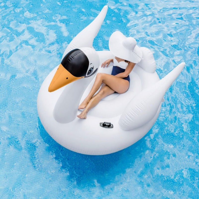 The Mega Swan Inflatable Swimming Pool Float