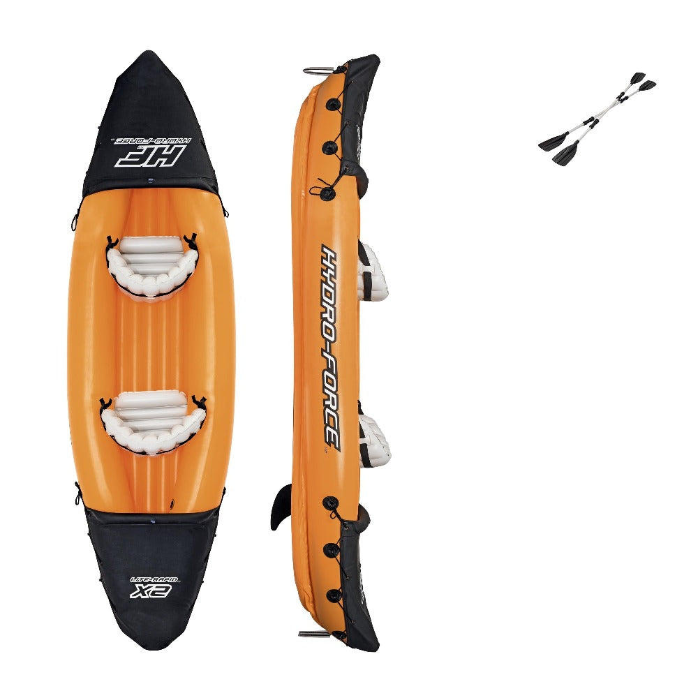 The Orange Fishing Kayak Inflatable Set
