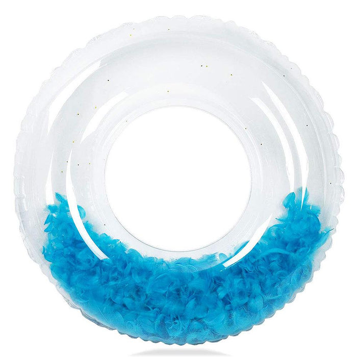 Feather Transparent Swimming Inflatable Float Ring