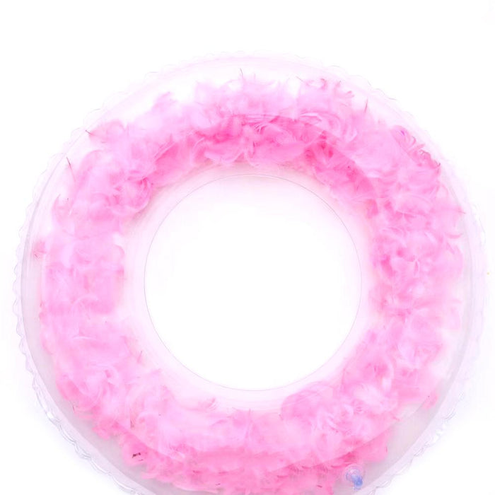 Feather Transparent Swimming Inflatable Float Ring