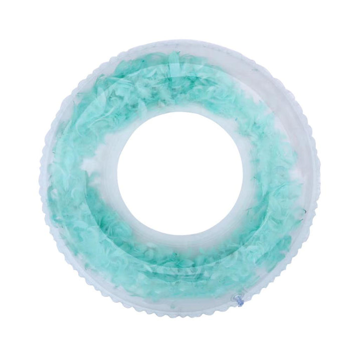 Feather Transparent Swimming Inflatable Float Ring