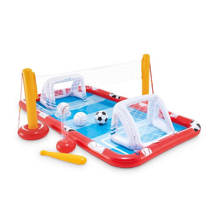 The Soccer Championship Inflatable Swimming Pool Water Park With Soccer Goal