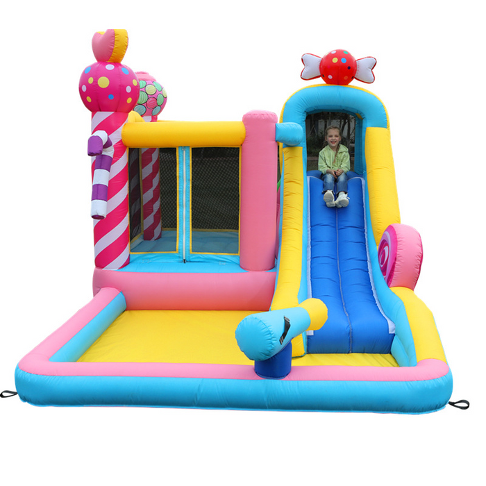 The Candy Inflatable Swimming Pool Water Park With Slide