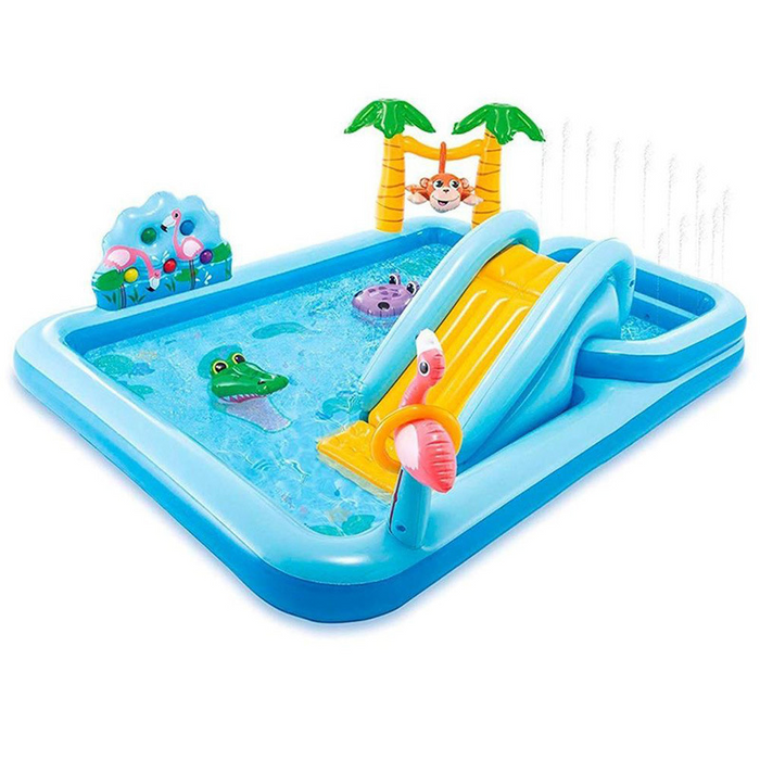 The Jungle Inflatable Swimming Pool Play Center With Slide