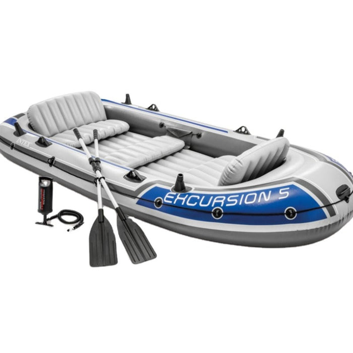 The Excursion Five Inflatable Boat Raft Yacht With Paddles