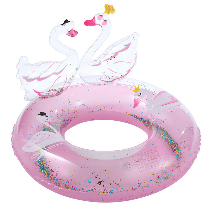 3D Twin Swans Inflatable Pool Float