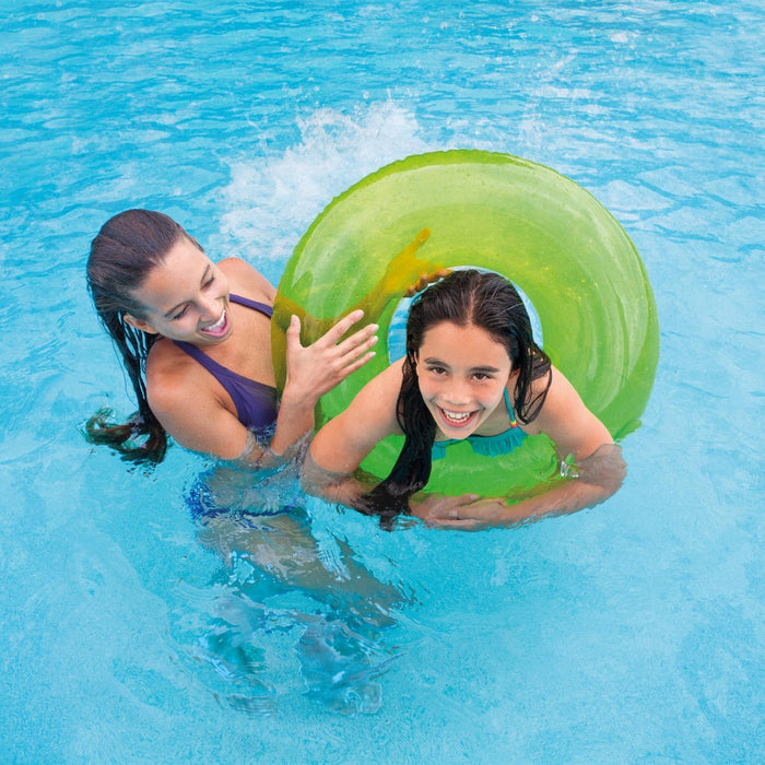 The Transparent Colorful Float Ring For Swimming Pool