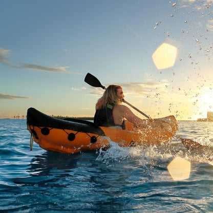 The Orange Fishing Kayak Inflatable Set