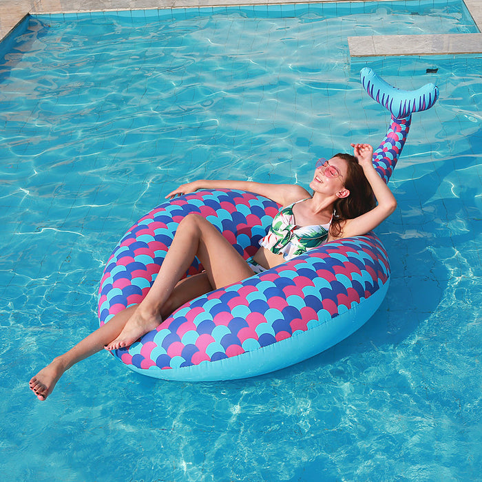 Inflatable Pool Float With Mermaid Tail.
