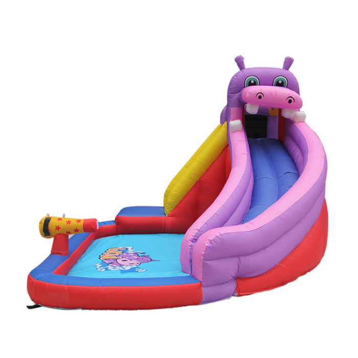 The Rhino Inflatable Swimming Pool Slide With Water Gun