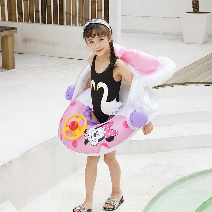 Mickey Mouse Inflatable Pool Float With Steering Toy