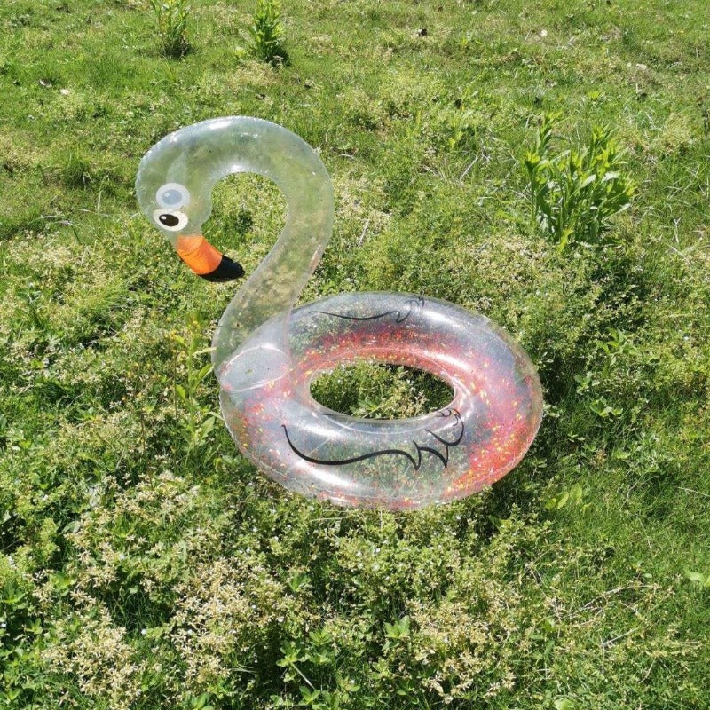 Transparent Flamingo & Unicorn Inflatable Swim Ring Float