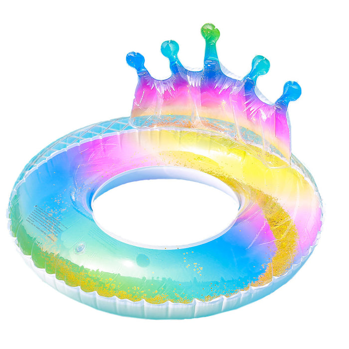 Multi Color Inflatable Pool Float Ring With Crown