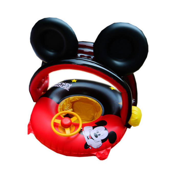 Mickey Mouse Inflatable Pool Float With Steering Toy