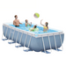 Rectangular Above Ground Swimming Pool Set.